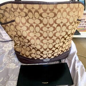 Coach purse with Cosmetic Case